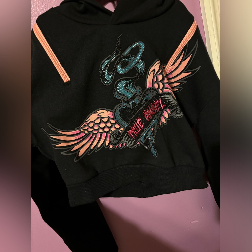 long sleeve cropped hoodie